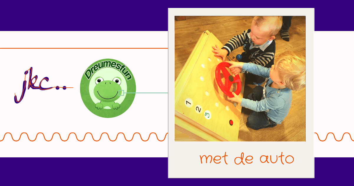 met de auto